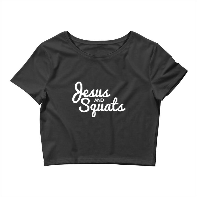 Christian Workou Jesus Lifting Squats Crop Top by thangdinhsinhelf | Artistshot