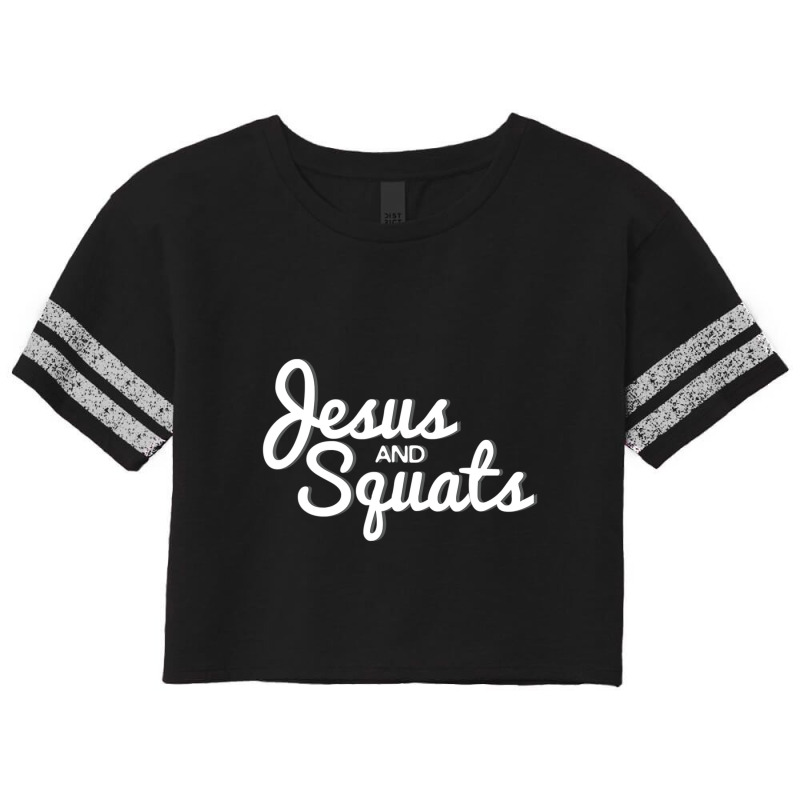 Christian Workou Jesus Lifting Squats Scorecard Crop Tee by thangdinhsinhelf | Artistshot