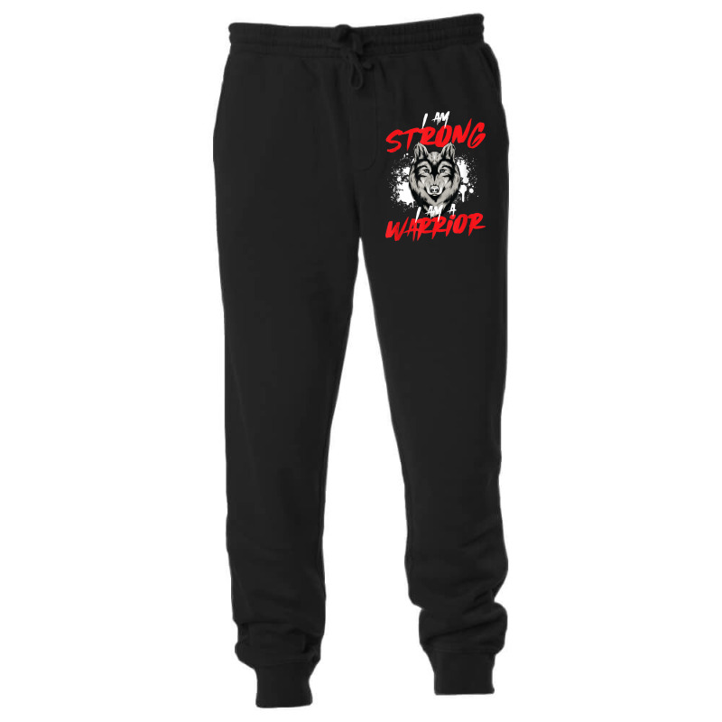 I Am Strong Vicious Warrior Symbolism For Alpha Wolf Lovers Unisex Jogger | Artistshot