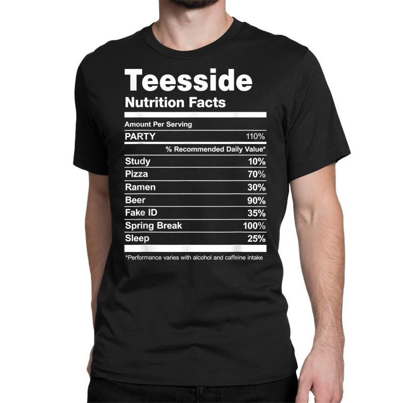 Teesside Nutrition Facts College University T Shirt Classic T-shirt by hankeajrippleex5 | Artistshot