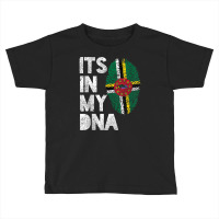 Its In My Dna Dominica Flag Fingerprint Tank Top Toddler T-shirt | Artistshot