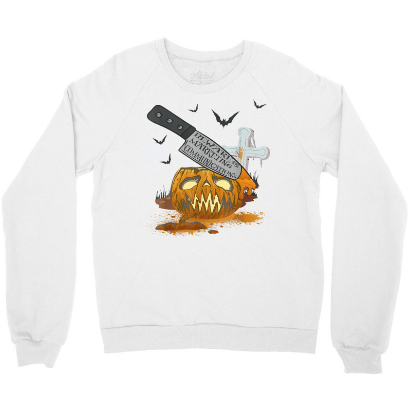 Marketing Communications Funny Halloween Party T Shirt Crewneck Sweatshirt by cm-arts | Artistshot