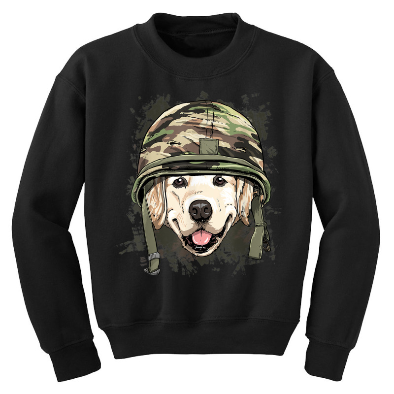 Golden Retriever Military Soldier Veterans Day Pet Dog Lover Youth Sweatshirt | Artistshot