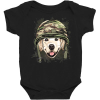 Golden Retriever Military Soldier Veterans Day Pet Dog Lover Baby Bodysuit | Artistshot