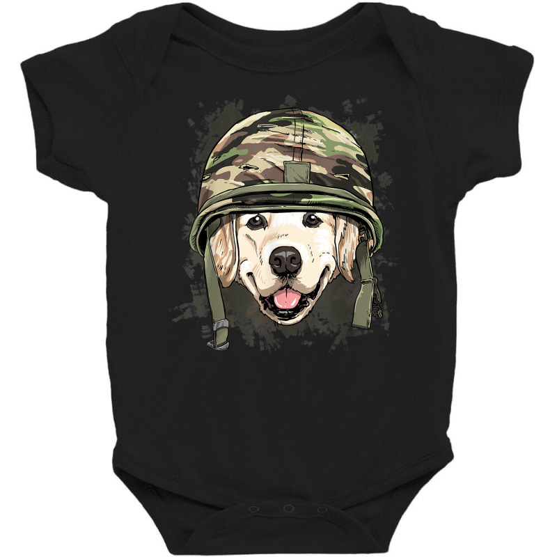 Golden Retriever Military Soldier Veterans Day Pet Dog Lover Baby Bodysuit | Artistshot