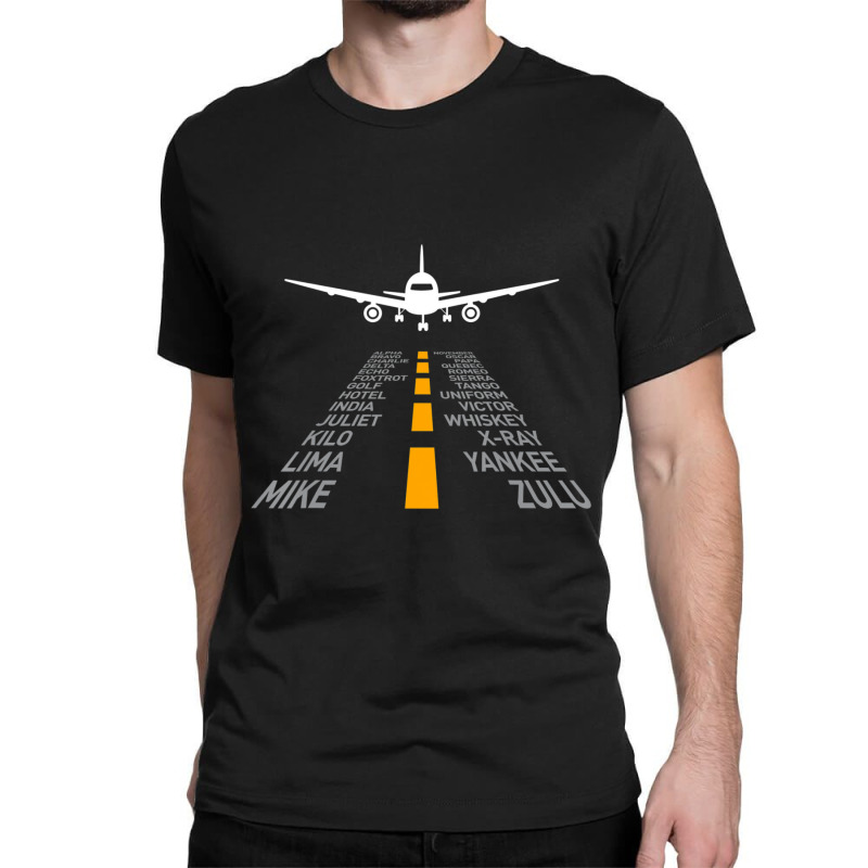 Airplane Pilot Airport Runway Phonetic Alphabet Plane Classic T-shirt | Artistshot