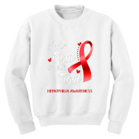 His Fight Is Our Fight Hemophilia Awareness Support Youth Sweatshirt | Artistshot