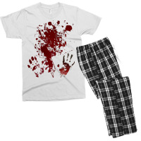 Halloween Blood Splat All Over Costume Adult Men's T-shirt Pajama Set | Artistshot