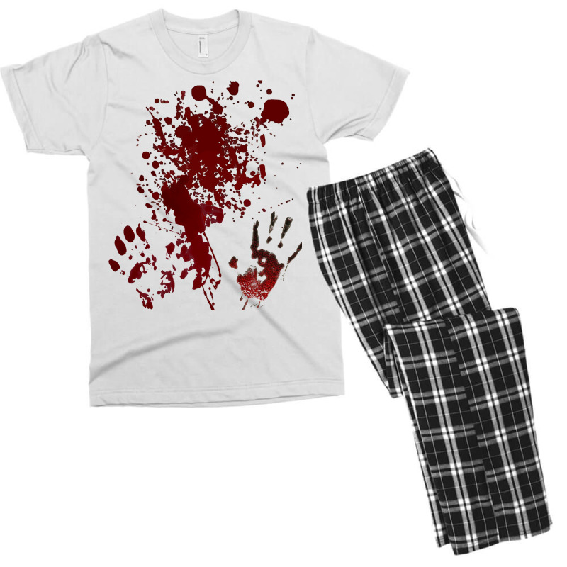 Halloween Blood Splat All Over Costume Adult Men's T-shirt Pajama Set | Artistshot