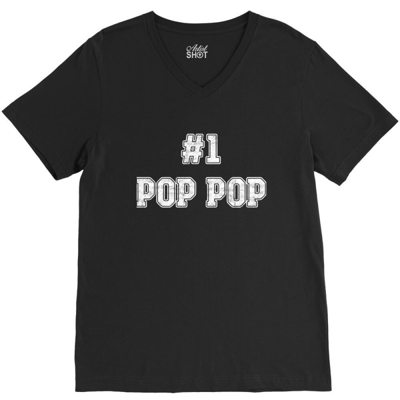 Number One Pop Pop V-neck Tee | Artistshot