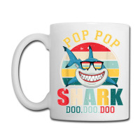 Pop Pop Shark Father's Day For Pop Pop Coffee Mug | Artistshot