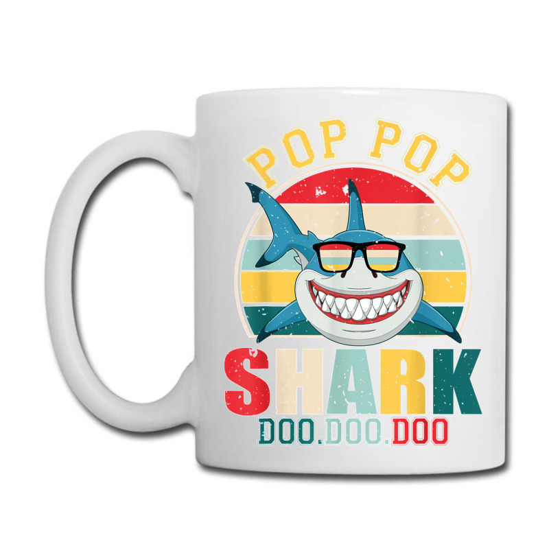 Pop Pop Shark Father's Day For Pop Pop Coffee Mug | Artistshot