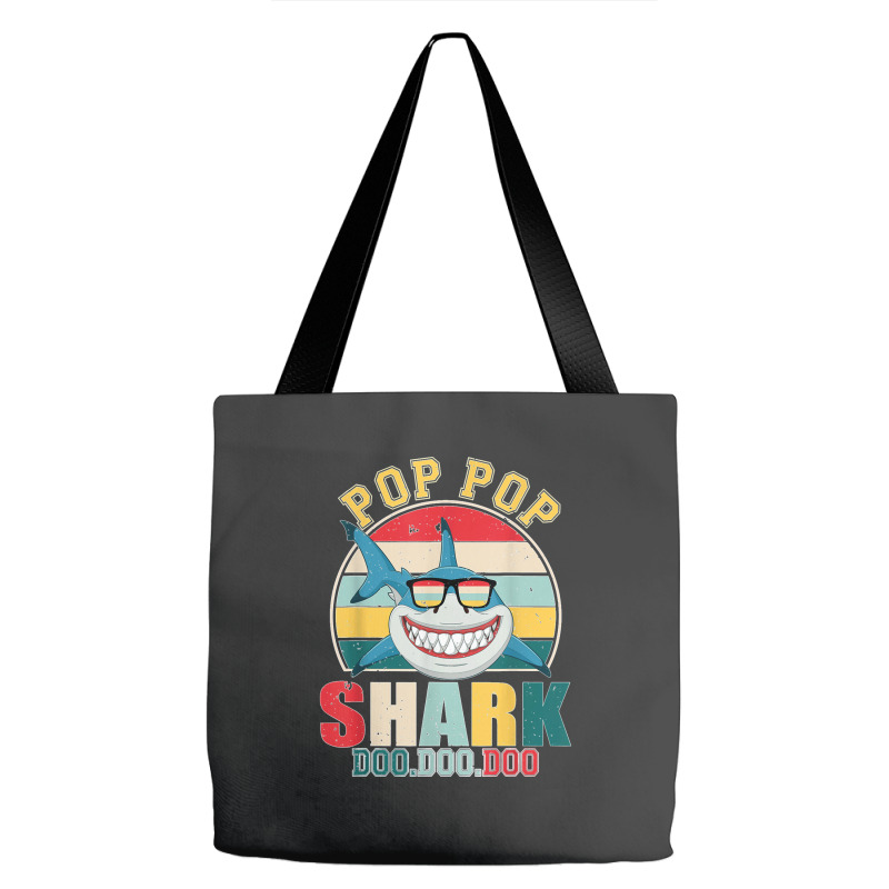 Pop Pop Shark Father's Day For Pop Pop Tote Bags | Artistshot