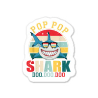 Pop Pop Shark Father's Day For Pop Pop Sticker | Artistshot