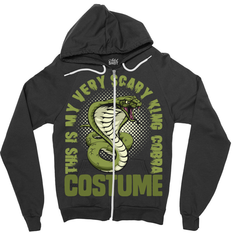 This Is My Very Scary King Cobra Costume, Halloween Snake Long Sleeve Zipper Hoodie | Artistshot