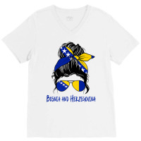 Bosnian Girl Bosniaks Girl Bosnia And Herzegovina Woman Flag Premium T V-neck Tee | Artistshot