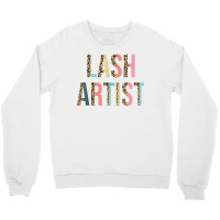 Lash Artist Lashes Eyelashes Leopard Lash Artist T Shirt Crewneck Sweatshirt | Artistshot