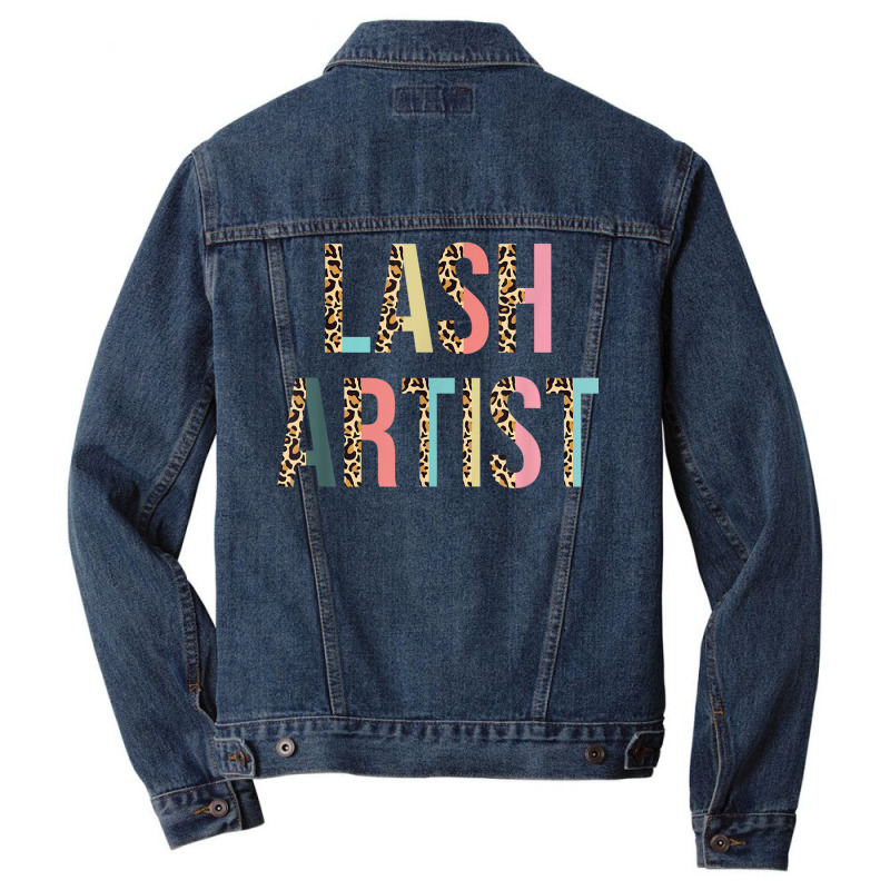 Lash Artist Lashes Eyelashes Leopard Lash Artist T Shirt Men Denim Jacket | Artistshot