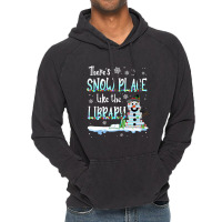 Librarian There's Snow Place Like The Library Christmas Snow Vintage Hoodie | Artistshot