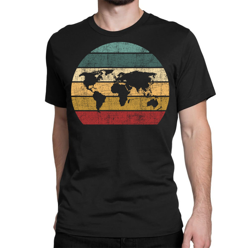 Cartography Retro Map   Geography Geographer Cartographer Long Sleeve Classic T-shirt | Artistshot