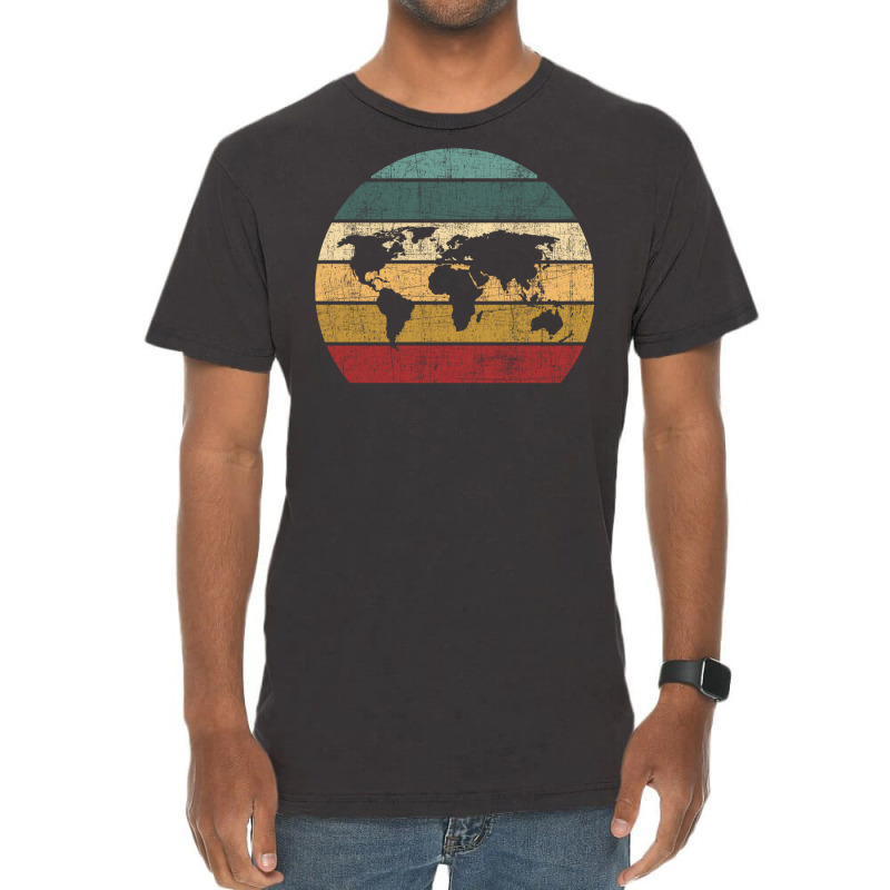 Cartography Retro Map   Geography Geographer Cartographer Long Sleeve Vintage T-shirt | Artistshot