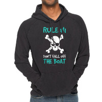 Rule 1 Don't Fall Off The Boat Funny Cruise Pirate Tanks Tank Top Vintage Hoodie | Artistshot