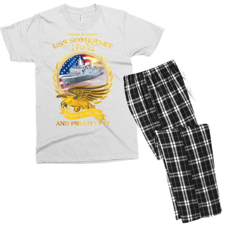 Uss Somerset (lpd 25) Since 2014 T Shirt Men's T-shirt Pajama Set by cm-arts | Artistshot