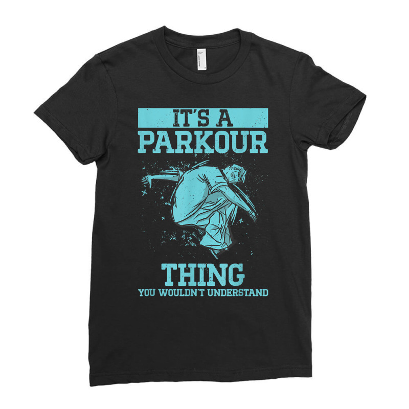 Parkour Free Running Training Traceur Freerunner Jumping T Shirt Ladies Fitted T-Shirt by cm-arts | Artistshot