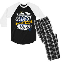 Oldest Child Funny Rule Maker Sibling Sister Brother Gift Men's 3/4 Sleeve Pajama Set | Artistshot