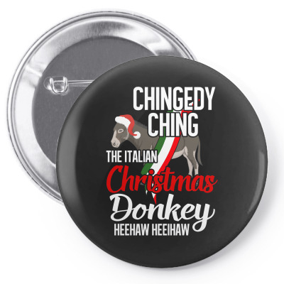 Dominick The Christmas Donkey, Italian Christmas Donkey, Merry Christm Pin-back Button Designed By Badaudesign