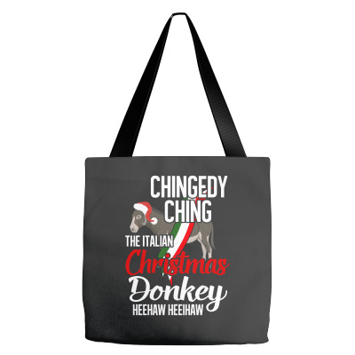 Dominick The Christmas Donkey, Italian Christmas Donkey, Merry Christm Tote Bags Designed By Badaudesign