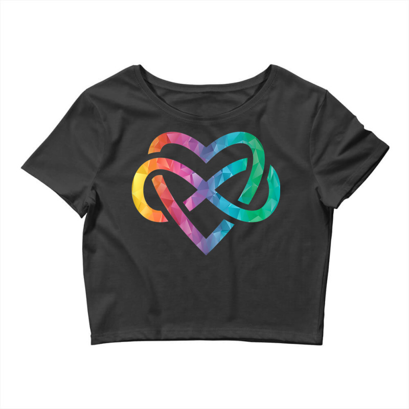 Low Poly Polyamory Rainbow Infinite Heart Lgbtqia Pride Tank Top Crop Top by cm-arts | Artistshot