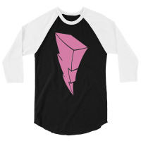 Pink Ranger Lightning Symbol 3/4 Sleeve Shirt | Artistshot