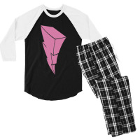 Pink Ranger Lightning Symbol Men's 3/4 Sleeve Pajama Set | Artistshot