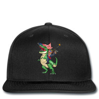 Machine Gun Trump On T Rex Dinosaur With American Flag T Shirt Printed Hat | Artistshot