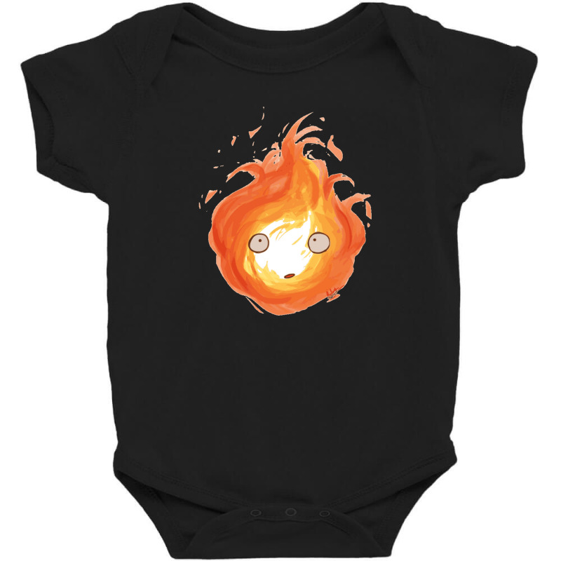 Calcifer Baby Bodysuit by cm-arts | Artistshot