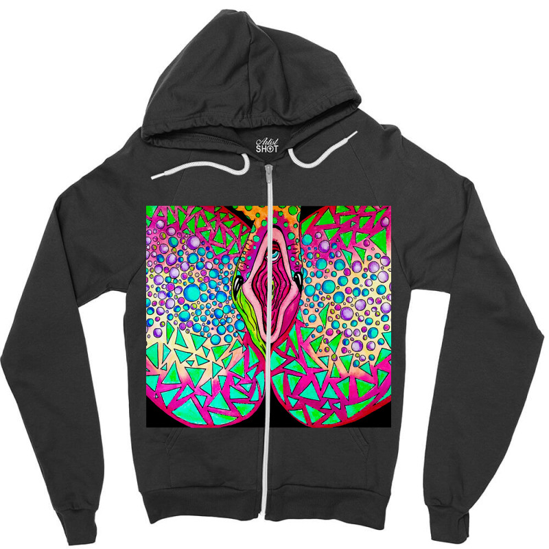 Psychedelic Pussy, Psychedelic Pussy Art, Psychedelic Pussy Vintage, P Zipper Hoodie by SHOPTYU | Artistshot