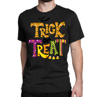 Groovy Halloween Trick Or Treat Retro Floral Ghost Men Women Classic T-shirt | Artistshot