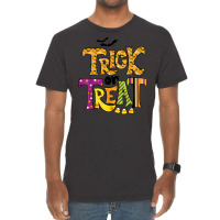 Groovy Halloween Trick Or Treat Retro Floral Ghost Men Women Vintage T-shirt | Artistshot