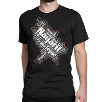 Mapa De Nayarit Mexico Y Municipios Flores Mexicanas T Shirt Classic T-shirt | Artistshot