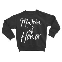 Womens Bridal Party Gifts For Bridesmaids Cute Matron Of Honor V Neck Toddler Sweatshirt | Artistshot