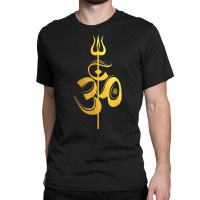 Om Lord Shiva Divine Spear Trident Trishul T Shirt Classic T-shirt | Artistshot