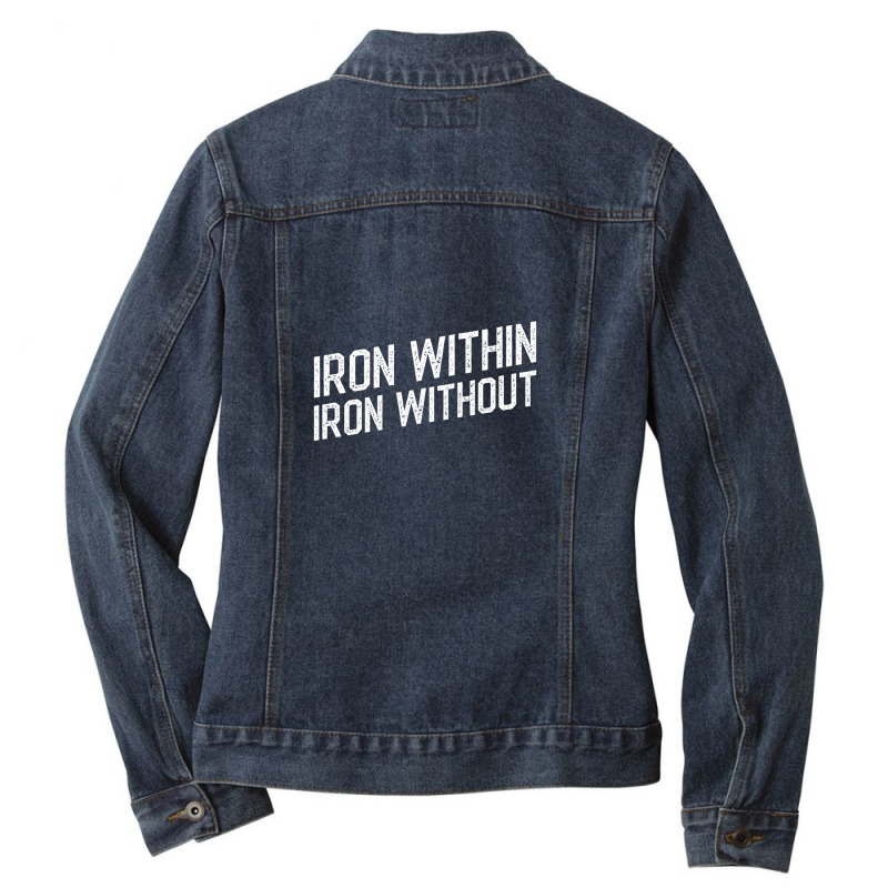 Iron Within Iron Without Tabletop Wargaming Ladies Denim Jacket by cm-arts | Artistshot