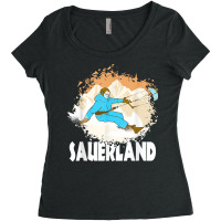 Sauerland Winter Sports Design Skier Snowboard T Shirt Women's Triblend Scoop T-shirt | Artistshot