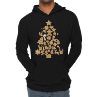 Gingerbread Man Christmas Tree Made Of Gingerbread Decor Lightweight Hoodie | Artistshot