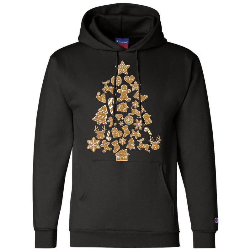 Gingerbread Man Christmas Tree Made Of Gingerbread Decor Champion Hoodie by cm-arts | Artistshot