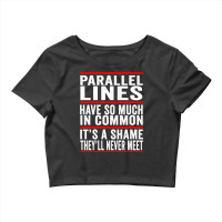 Parallel Lines Have So Much In Common Funny Math Pullover Hoodie Crop Top | Artistshot