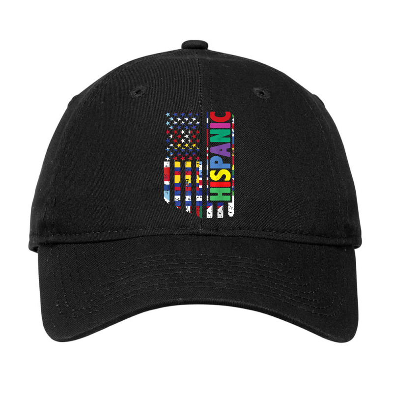 Usa And Latin American Countries Flag Hispanic Heritage T Shirt Adjustable Cap by cm-arts | Artistshot