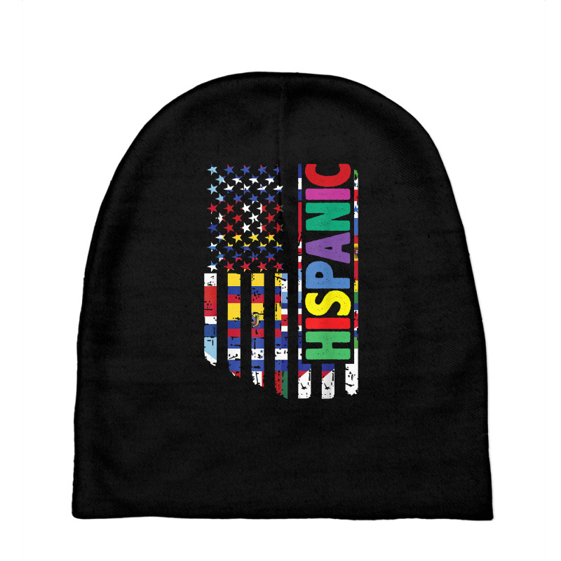 Usa And Latin American Countries Flag Hispanic Heritage T Shirt Baby Beanies by cm-arts | Artistshot