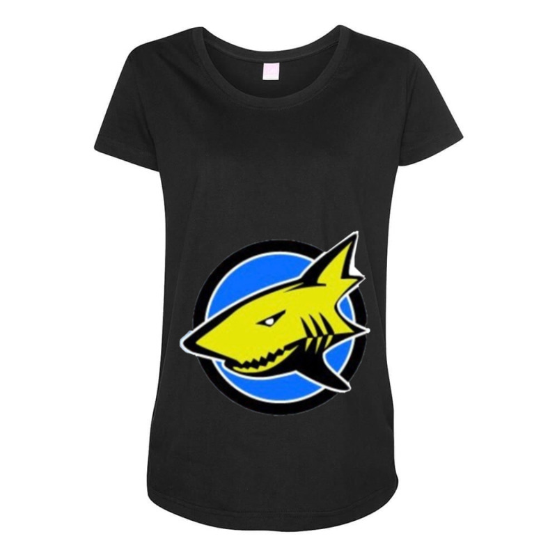 Surfing Shark Maternity Scoop Neck T-shirt by cm-arts | Artistshot